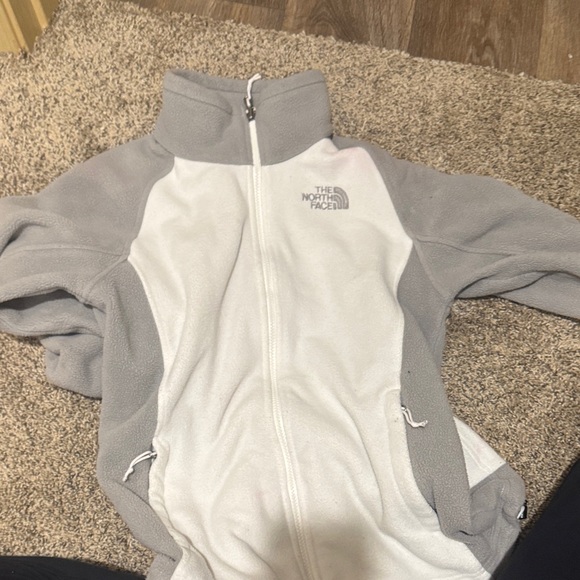 The North Face Jackets & Blazers - The North Face Gray & White Fleece Jacket EUC